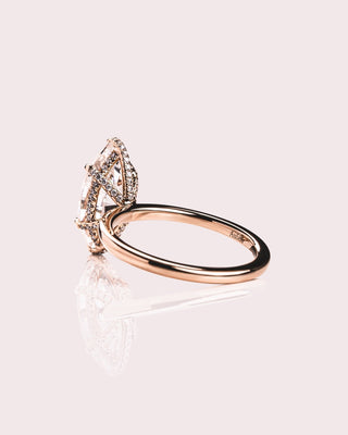 Cushion Hidden Halo Lab Grown Diamond Engagement Ring