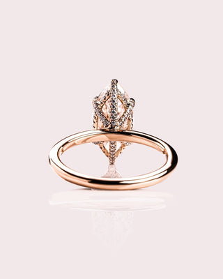 Cushion Hidden Halo Lab Grown Diamond Engagement Ring