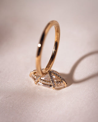 Cushion Hidden Halo Lab Grown Diamond Engagement Ring