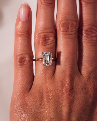 Cushion Hidden Halo Lab Grown Diamond Engagement Ring