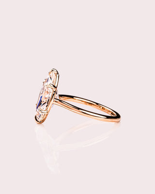 Cushion Hidden Halo Lab Grown Diamond Engagement Ring