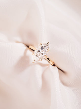 Cushion Hidden Halo Lab Grown Diamond Engagement Ring
