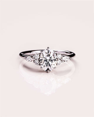 Cushion Hidden Halo Lab Grown Diamond Engagement Ring