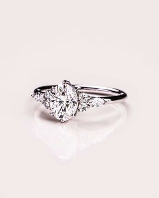 Cushion Hidden Halo Lab Grown Diamond Engagement Ring