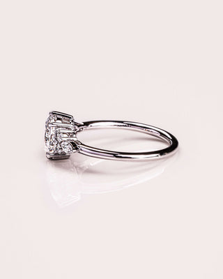 Cushion Hidden Halo Lab Grown Diamond Engagement Ring