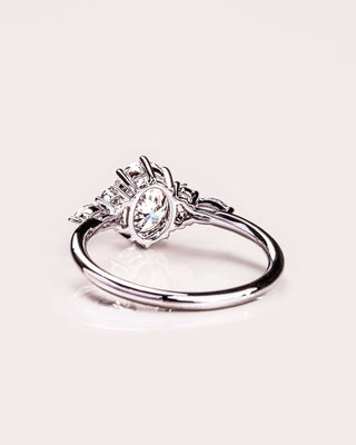Cushion Hidden Halo Lab Grown Diamond Engagement Ring