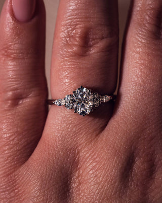 Cushion Hidden Halo Lab Grown Diamond Engagement Ring