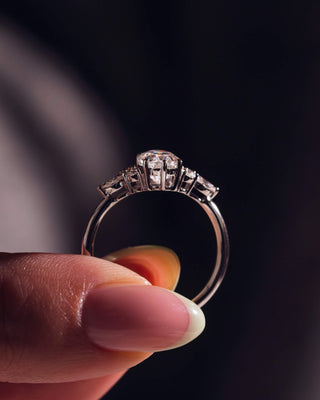 Cushion Hidden Halo Lab Grown Diamond Engagement Ring