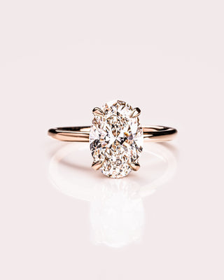 Cushion Hidden Halo Lab Grown Diamond Engagement Ring