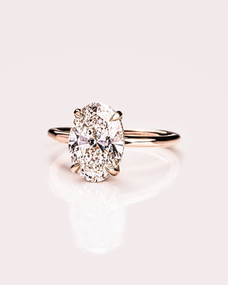 Cushion Hidden Halo Lab Grown Diamond Engagement Ring