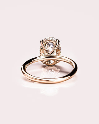 Cushion Hidden Halo Lab Grown Diamond Engagement Ring