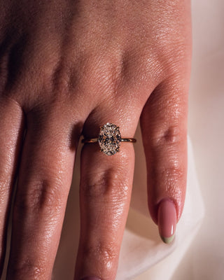 Cushion Hidden Halo Lab Grown Diamond Engagement Ring