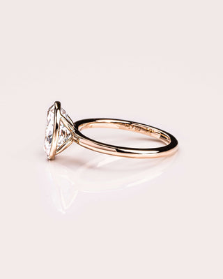 Cushion Hidden Halo Lab Grown Diamond Engagement Ring