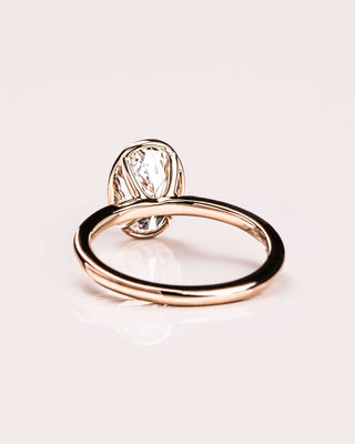Cushion Hidden Halo Lab Grown Diamond Engagement Ring