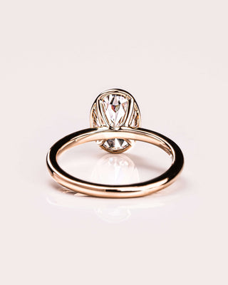 Cushion Hidden Halo Lab Grown Diamond Engagement Ring