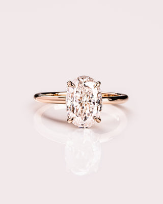 Cushion Hidden Halo Lab Grown Diamond Engagement Ring