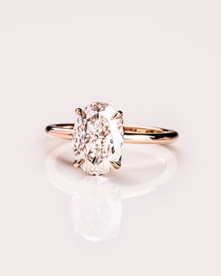 Cushion Hidden Halo Lab Grown Diamond Engagement Ring