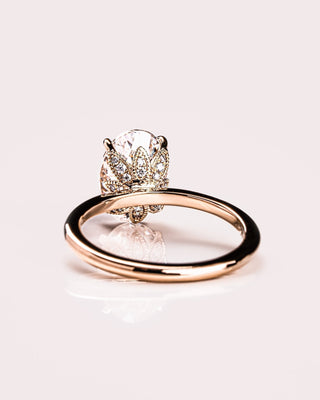 Cushion Hidden Halo Lab Grown Diamond Engagement Ring