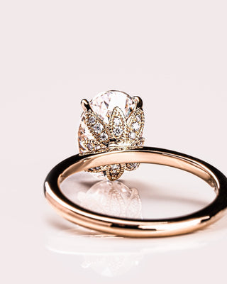 Cushion Hidden Halo Lab Grown Diamond Engagement Ring
