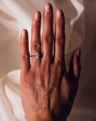 Cushion Hidden Halo Lab Grown Diamond Engagement Ring