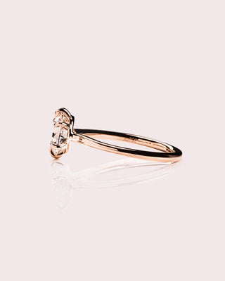 Cushion Hidden Halo Lab Grown Diamond Engagement Ring