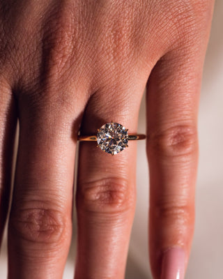 Cushion Hidden Halo Lab Grown Diamond Engagement Ring