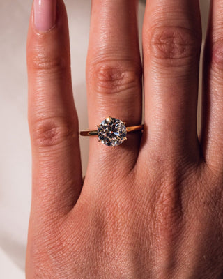 Cushion Hidden Halo Lab Grown Diamond Engagement Ring
