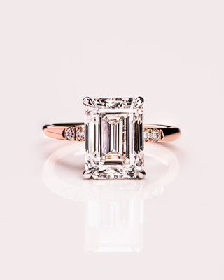 Cushion Hidden Halo Lab Grown Diamond Engagement Ring