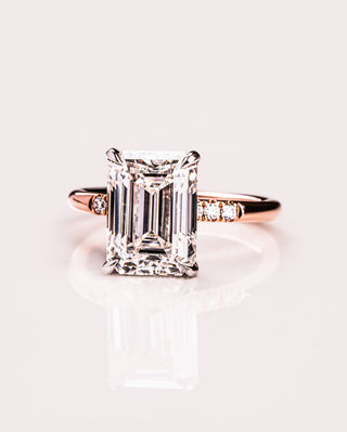 Cushion Hidden Halo Lab Grown Diamond Engagement Ring