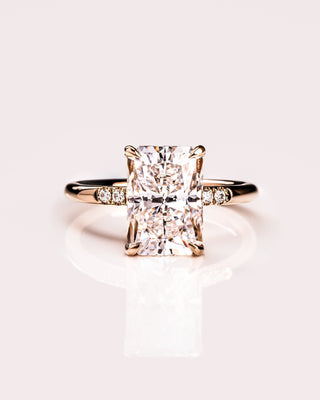 Cushion Hidden Halo Lab Grown Diamond Engagement Ring