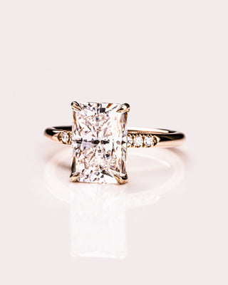 Cushion Hidden Halo Lab Grown Diamond Engagement Ring