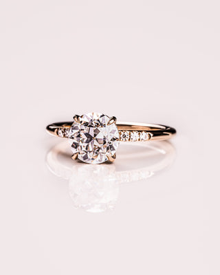 Cushion Hidden Halo Lab Grown Diamond Engagement Ring
