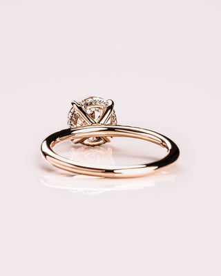 Cushion Hidden Halo Lab Grown Diamond Engagement Ring
