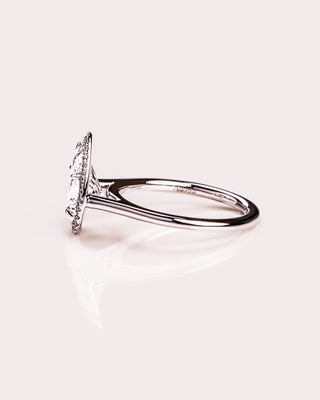 Cushion Hidden Halo Lab Grown Diamond Engagement Ring