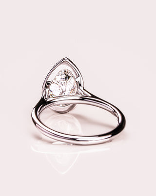 Cushion Hidden Halo Lab Grown Diamond Engagement Ring
