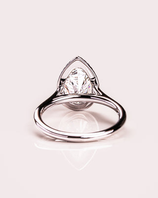 Cushion Hidden Halo Lab Grown Diamond Engagement Ring
