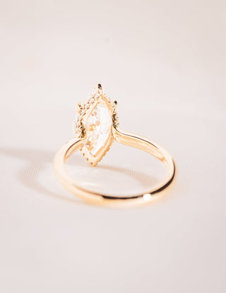 Cushion Hidden Halo Lab Grown Diamond Engagement Ring