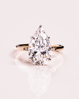 Cushion Hidden Halo Lab Grown Diamond Engagement Ring