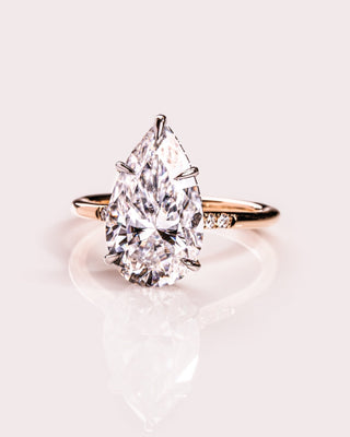 Cushion Hidden Halo Lab Grown Diamond Engagement Ring