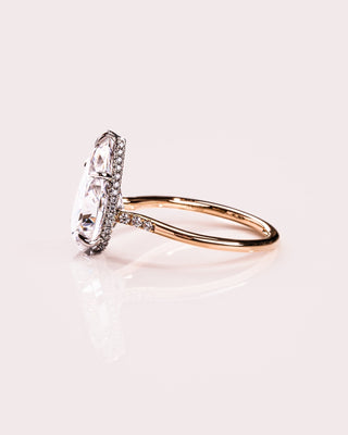 Cushion Hidden Halo Lab Grown Diamond Engagement Ring