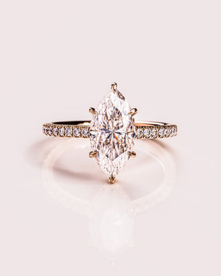 Cushion Hidden Halo Lab Grown Diamond Engagement Ring