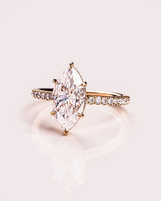 Cushion Hidden Halo Lab Grown Diamond Engagement Ring