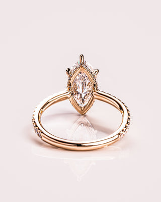 Cushion Hidden Halo Lab Grown Diamond Engagement Ring