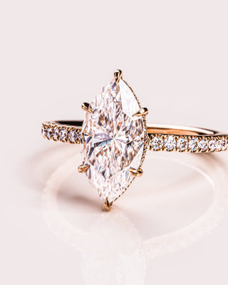 Cushion Hidden Halo Lab Grown Diamond Engagement Ring