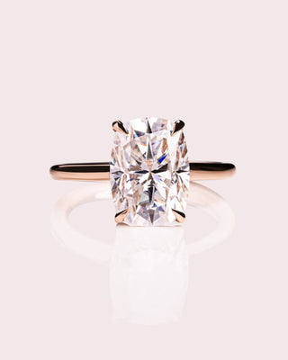 Cushion Hidden Halo Lab Grown Diamond Engagement Ring