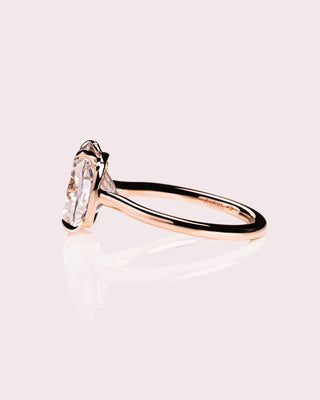 Cushion Hidden Halo Lab Grown Diamond Engagement Ring