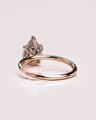 Cushion Hidden Halo Lab Grown Diamond Engagement Ring