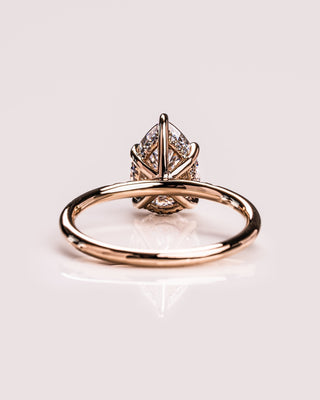 Cushion Hidden Halo Lab Grown Diamond Engagement Ring