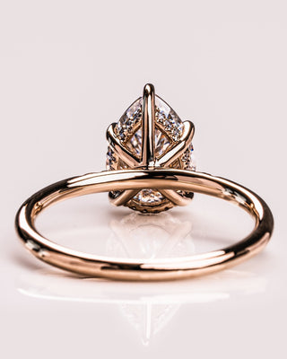 Cushion Hidden Halo Lab Grown Diamond Engagement Ring