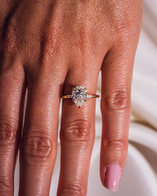Cushion Hidden Halo Lab Grown Diamond Engagement Ring